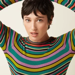 King Louie: Agnes Rib Top Ozark | Multi Color