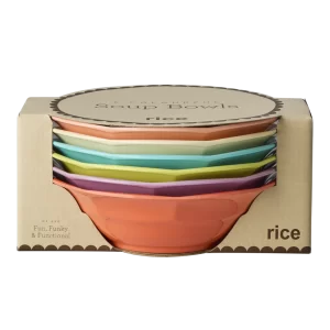 Rice: Melamine Soep kom | Gloriously Gifted | Set van 6 stuks MEGSB-6ZSS26