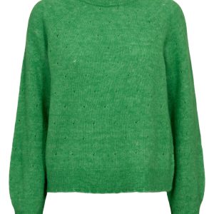Nümph: NURIETTO POINTELLE PULLOVER | VIBRANT GREEN
