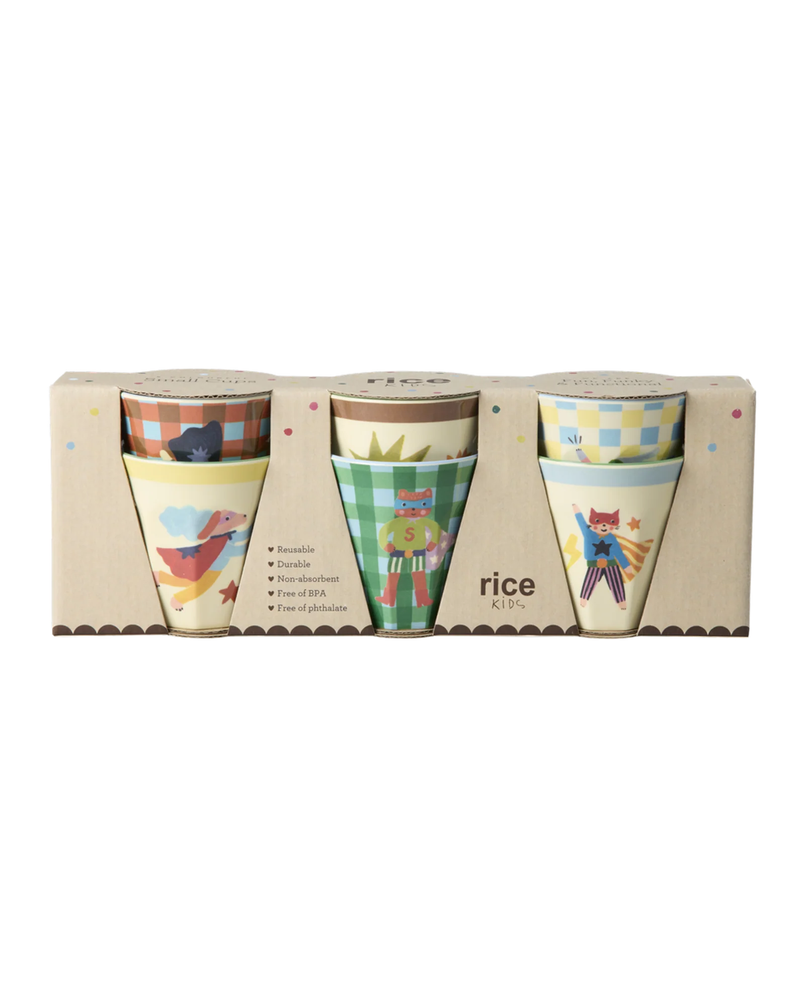 RICE: Kleine Beker | Hero Print | Groen | Set van 6 KICUP-6ZHERO RICE: Kleine Beker | Hero Print | Groen | Set van 6 KICUP-6ZHERO