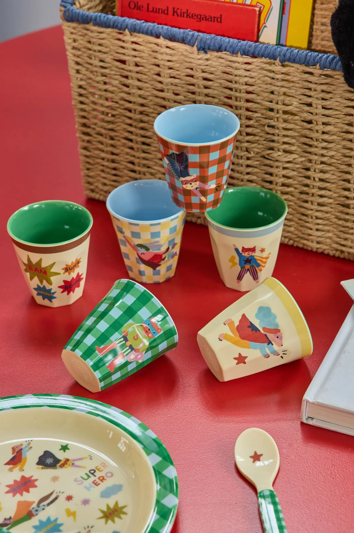 RICE: Kleine Beker | Hero Print | Groen | Set van 6 KICUP-6ZHERO RICE: Kleine Beker | Hero Print | Groen | Set van 6 KICUP-6ZHERO