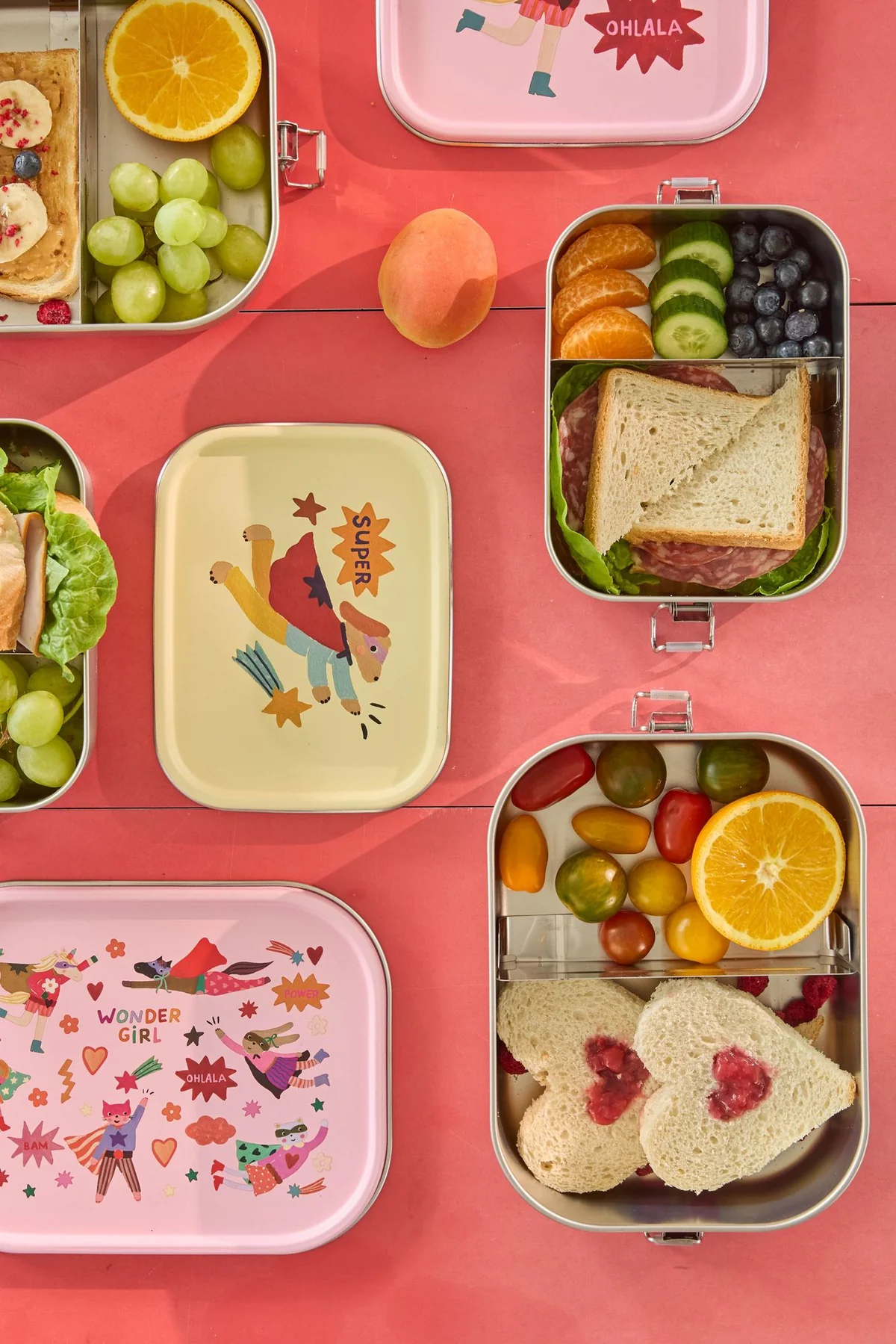 Rice: Roestvrijstalen Lunchbox | Hero Print | Crème STLUN-SHERO Rice: Roestvrijstalen Lunchbox | Hero Print | Crème STLUN-SHERO