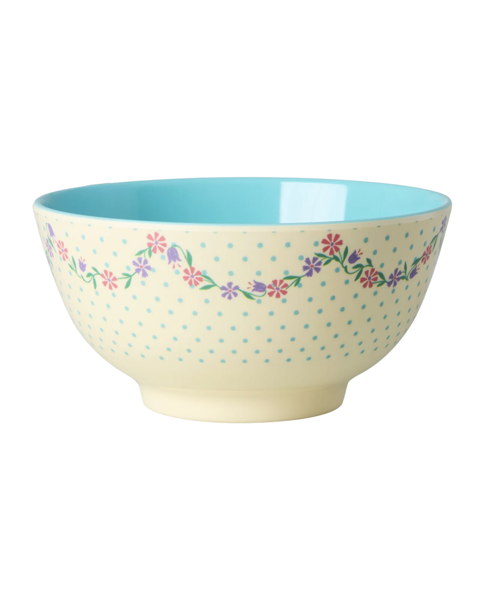 RICE: Medium melamine kom - Dots and Flowers Print MELBW-DOFL RICE: Medium melamine kom - Dots and Flowers Print MELBW-DOFL