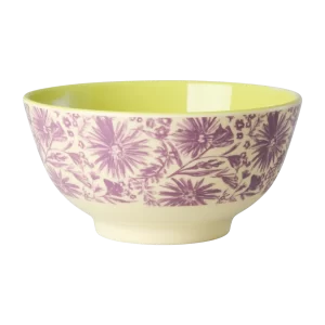 RICE: Medium melamine kom - Flower Press Print MELBW-FLPR