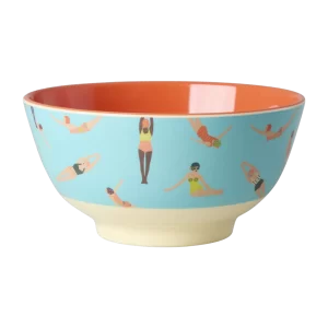 RICE: Medium melamine kom - Retro Swimster Print MELBW-RESW