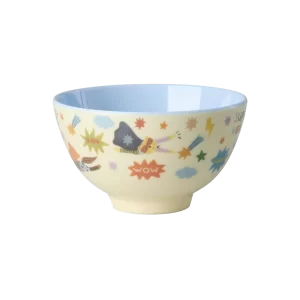 RICE: Kleine melamine kom | Hero print | Blauw MELBW-SHERO