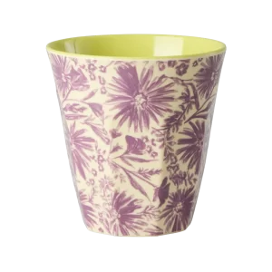 RICE: Medium melamine beker - Flower Press Print MELCU-FLPR