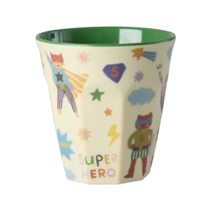 RICE: Medium melamine beker - Hero print | Groen MELCU-HERO