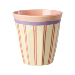 RICE: Medium melamine beker - Stripey Love Print MELCU-STLO
