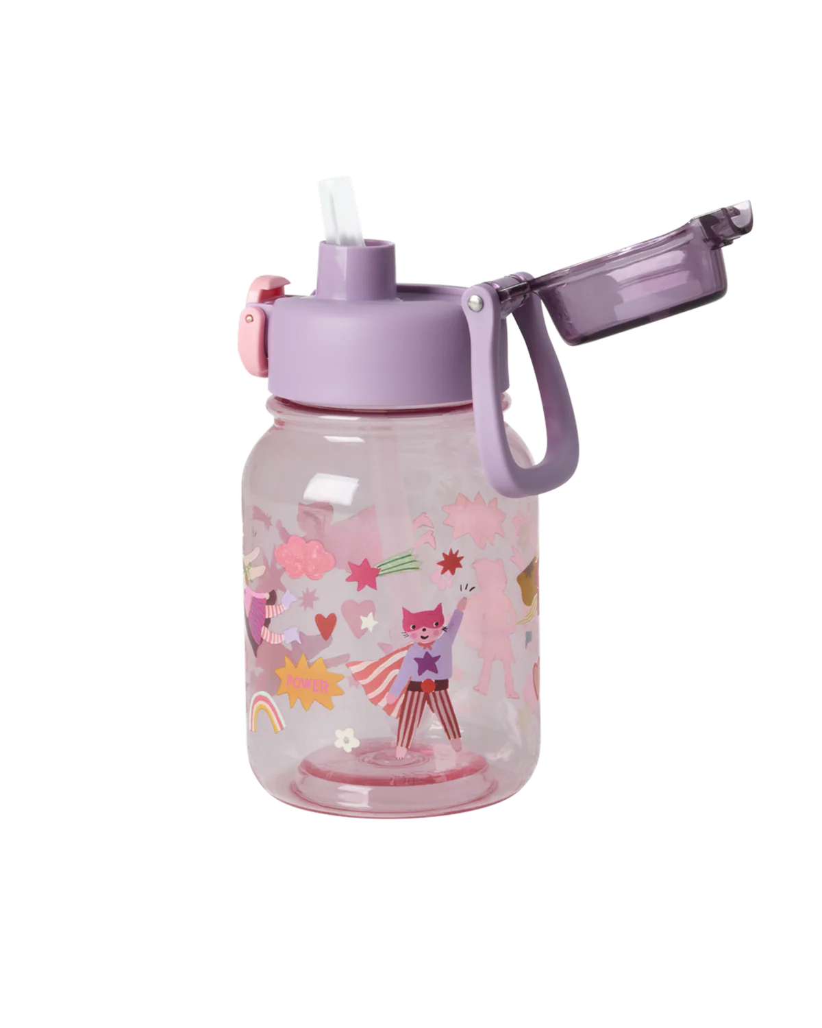 Rice: Drinkfles - Hero print | Roze PLBOT-LHEROI Rice: Drinkfles - Hero print | Roze PLBOT-LHEROI