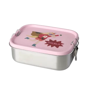 Rice: Roestvrijstalen Lunchbox | Hero Print | Roze STLUN-SHEROI