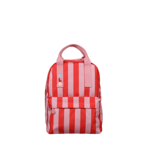 Ole: Backpack medium • stripe • poppy red + litchi
