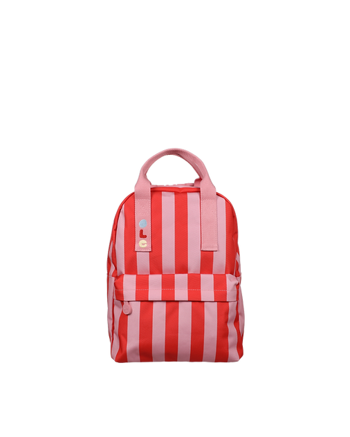 Ole: Backpack medium • stripe • poppy red + litchi Ole: Backpack medium • stripe • poppy red + litchi