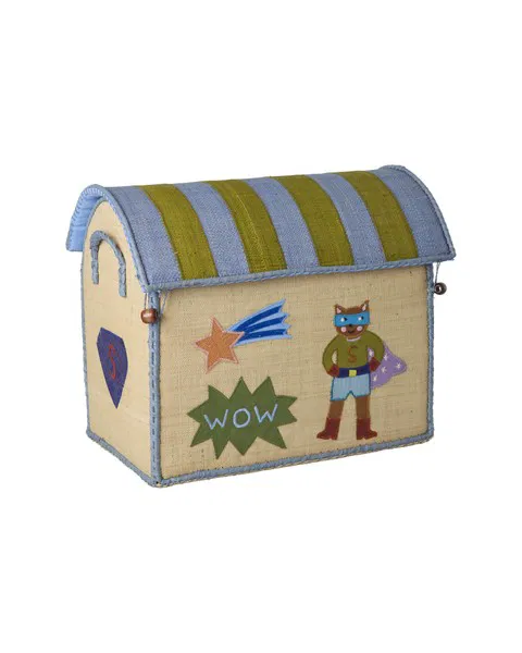Rice: Klein raffia opberg huis - Hero thema Blauw BSHOU-SHERO Rice: Klein raffia opberg huis - Hero thema Blauw BSHOU-SHERO