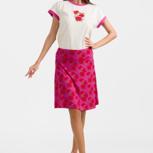 LaLamour: Esmee Skirt | Fuchsia Flowers