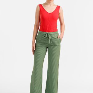 LaLamour: Sue Trousers | Seersucker Green