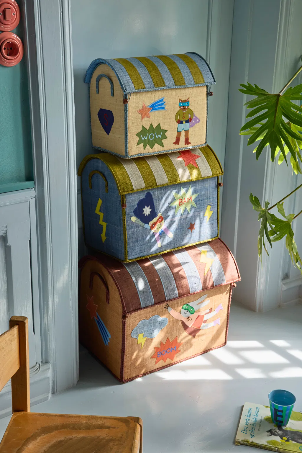 Rice: Klein raffia opberg huis - Hero thema Blauw BSHOU-SHERO Rice: Klein raffia opberg huis - Hero thema Blauw BSHOU-SHERO