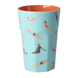 Rice: Grote melamine beker - Retro Swimster Print MELCU-LRESW