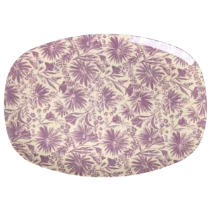Rice: Rechthoekig Melamine Bord - Flower Press Print MELPL-FLPR