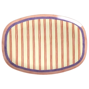 Rice: Rechthoekig Melamine Bord - Stripey Love Print MELPL-STLO