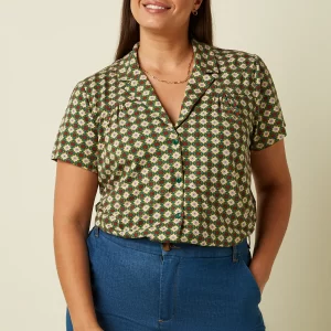 King Louie: Tex Blouse Jade | Ponderosa Green
