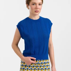 LaLamour: Knitwear Pippa Top | Blauw
