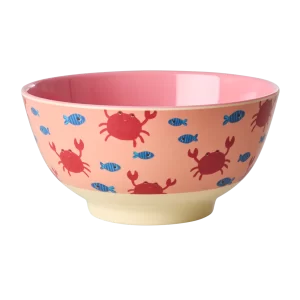 RICE: Medium melamine kom - Crab Print MELBW-CRAB