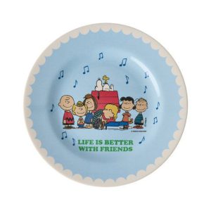 Rice: Rond Melamine lunch bord - Snoopy print | Soft Blue MESPL-SNOOPB