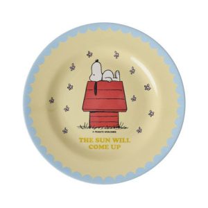 Rice: Rond Melamine lunch bord - Snoopy print | Cream MESPL-SNOOPCR