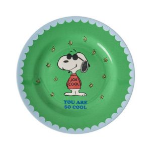 Rice: Rond Melamine lunch bord - Snoopy print | Green MESPL-SNOOPG