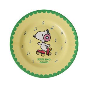 Rice: Rond Melamine lunch bord - Snoopy print | Yellow MESPL-SNOOPY