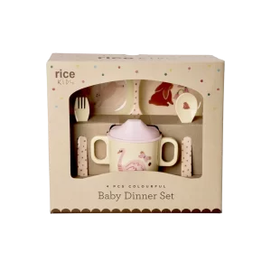 Rice: Melamine kinderservies - Fairytale | Roze BABOX-4ZFAIR