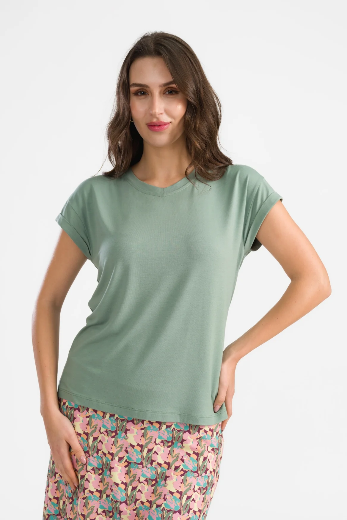 LaLamour: Vera Top | Plain Shale Green LaLamour: Vera Top | Plain Shale Green