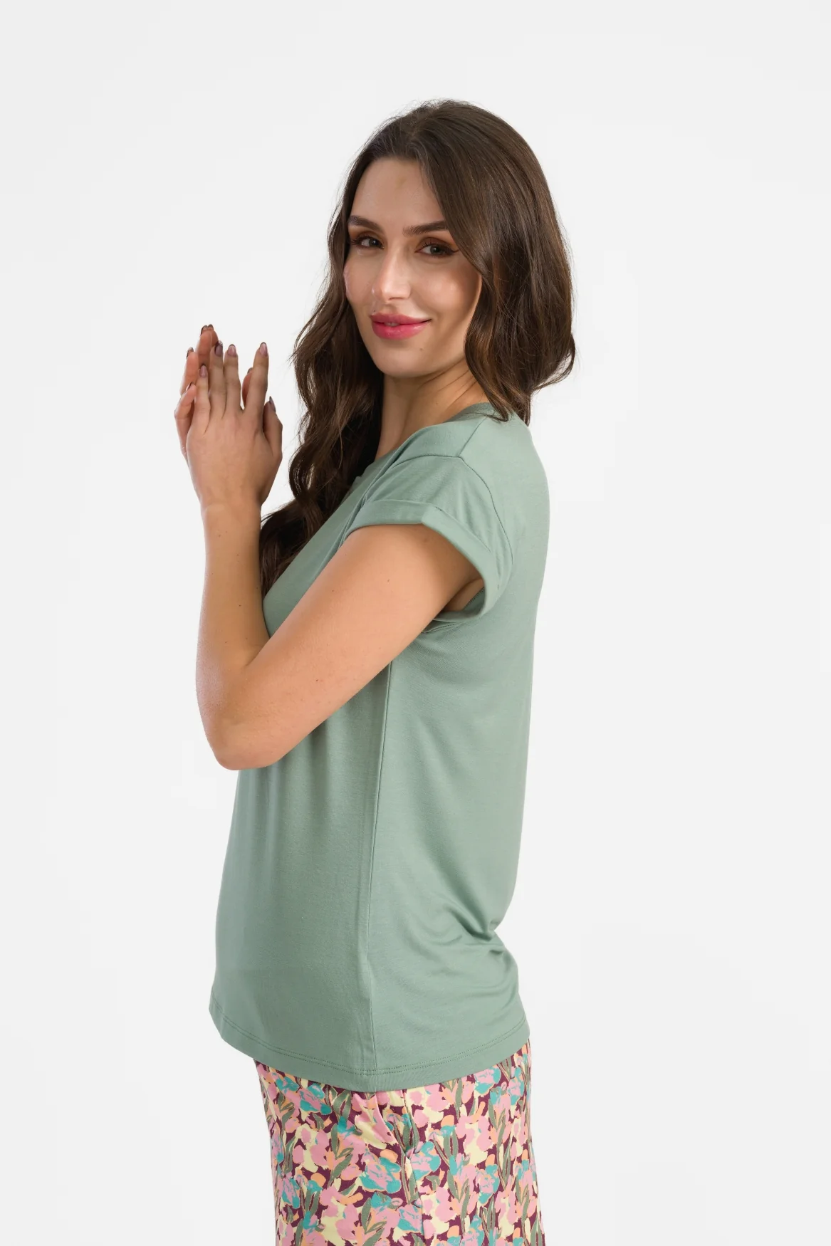 LaLamour: Vera Top | Plain Shale Green LaLamour: Vera Top | Plain Shale Green