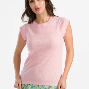 LaLamour: April Top Pointelle | Tickled Pink