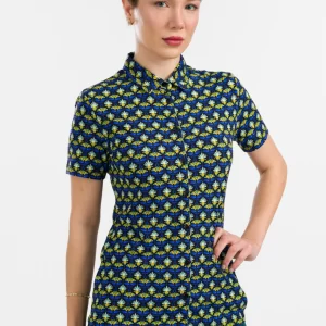 LaLamour: Sill Blouse Short Sleeve | Retro Flowers