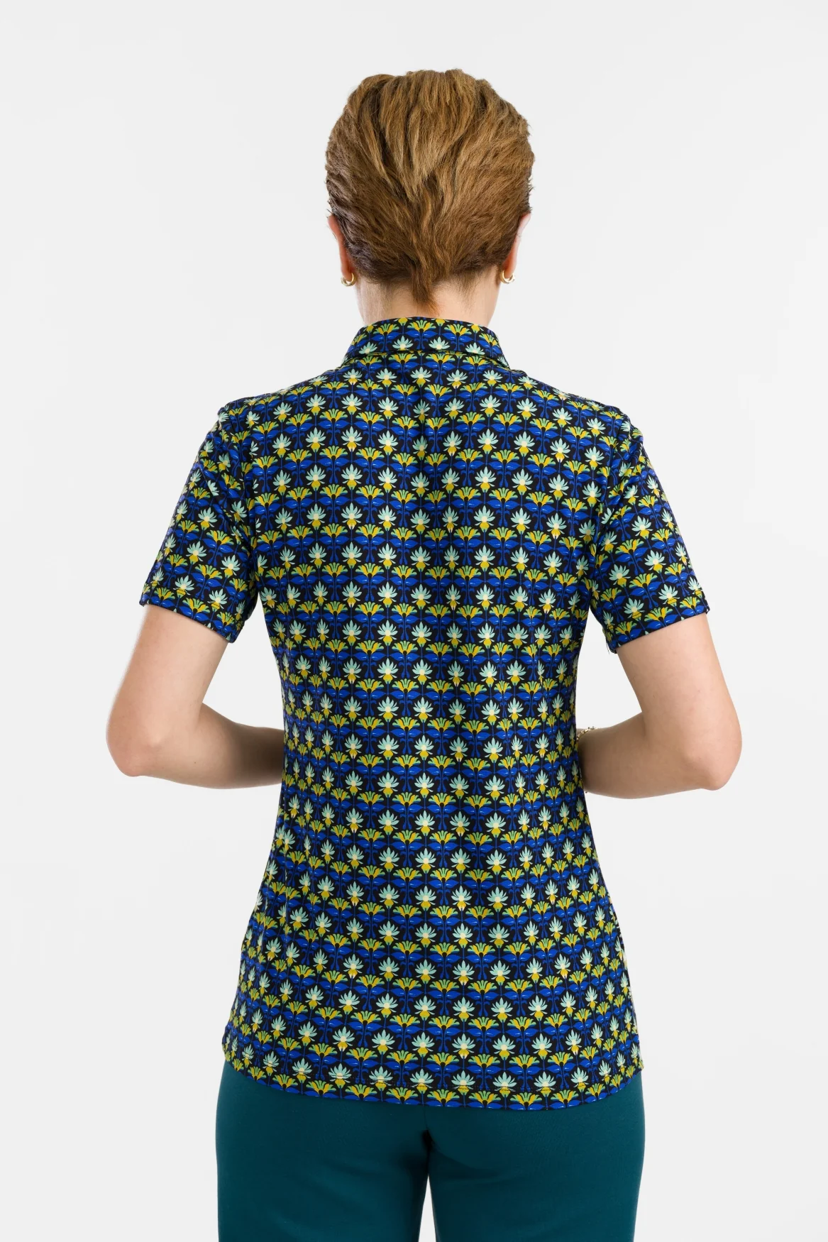 LaLamour: Sill Blouse Short Sleeve | Retro Flowers LaLamour: Sill Blouse Short Sleeve | Retro Flowers