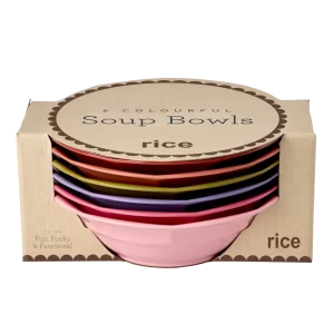 Rice: Melamine Soep kom | La Bonne Vivante | Set van 6 stuks MEGSB-6ZAW26