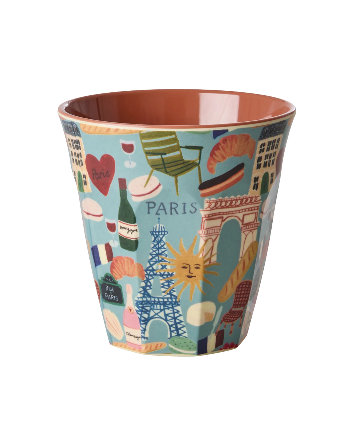 RICE: Medium melamine beker - Paris Mon Amour Print MELCU-PAMOA RICE: Medium melamine beker - Paris Mon Amour Print MELCU-PAMOA