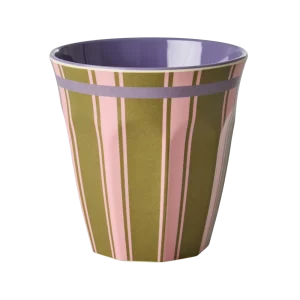 RICE: Medium melamine beker - Stripe Delight Print MELCU-STRID