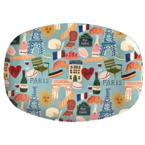 Rice: Rechthoekig Melamine Bord - Paris Mon Amour Print MELPL-PAMOA