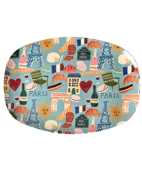 Rice: Rechthoekig Melamine Bord - Paris Mon Amour Print MELPL-PAMOA Rice: Rechthoekig Melamine Bord - Paris Mon Amour Print MELPL-PAMOA